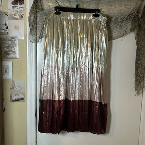 Eloquii studio metallic skirt